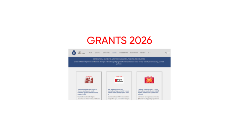 12 международных грантов 2026 для художников и фотографов