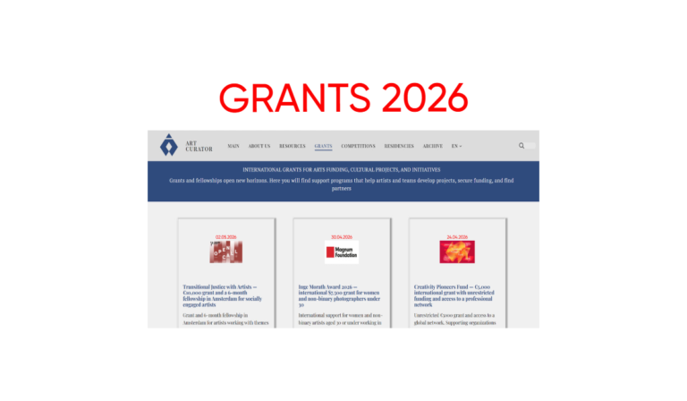 12 international grants for 2026 for artists and photographers