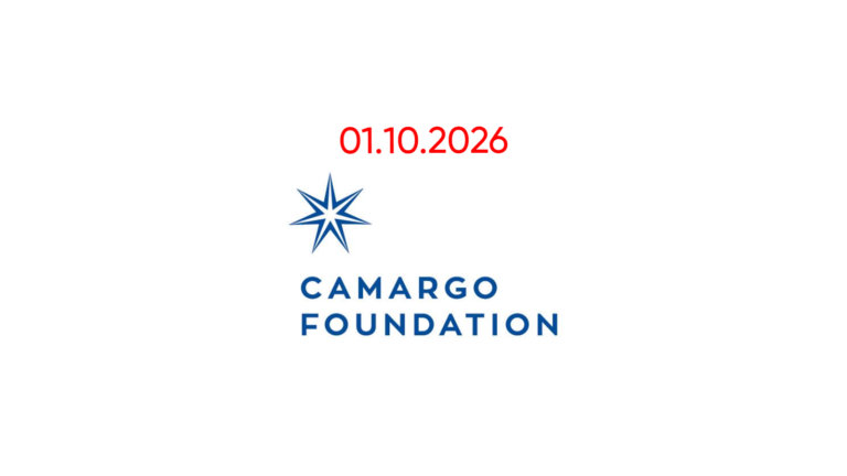 Event poster showing the date 01.10.2026 with the Camargo Foundation logo on a white card against a black background.
