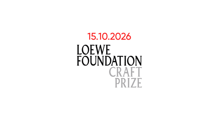 Date: 15 October 2026, above the Loewe Foundation Craft Prize logo on a white card against a black background