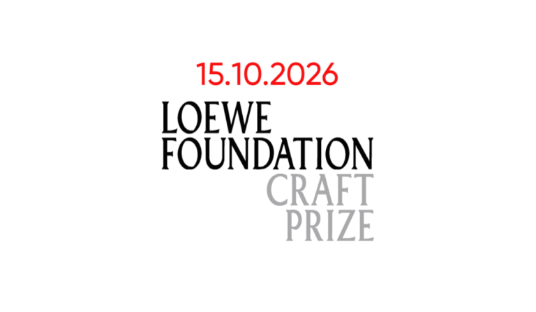 Date: 15 October 2026, above the Loewe Foundation Craft Prize logo on a white card against a black background